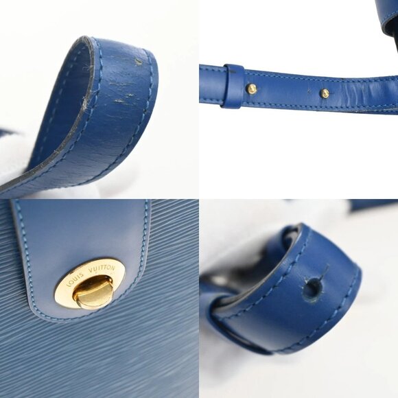 LOUIS VUITTON LV Logo Cluny Shoulder Bag Epi Leather Blue France M52255 85EF306 - Picture 8 of 15